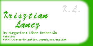 krisztian lancz business card