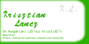 krisztian lancz business card